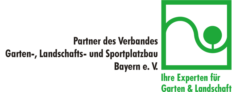 [Translate to Spanisch:] Logo: Partner des Verbandes Garten-, Landschafts- und Sportplatzbau Bayern e.V.